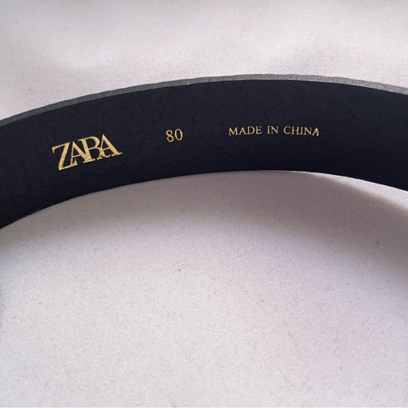 Zara Size 80 Crocodile Embossed chain belt - Picture 5 of 6